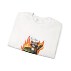 Crewneck Sweatshirt — Raccoon in Burning Trash Can "It's Fine. Everything is Fine."