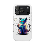 Cute Alien Cat Phone Case — Cosmic Cat with Drink Tough Phone Case
