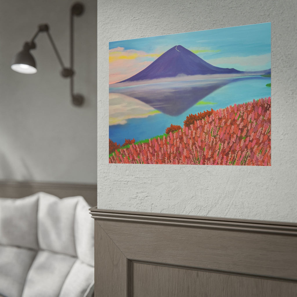 Rolled Poster — Serene Mountain Reflection Landscape Art Print