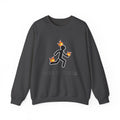 Crewneck Sweatshirt — I Tried It At Home (Funny Stick Figure on Fire Graphic)