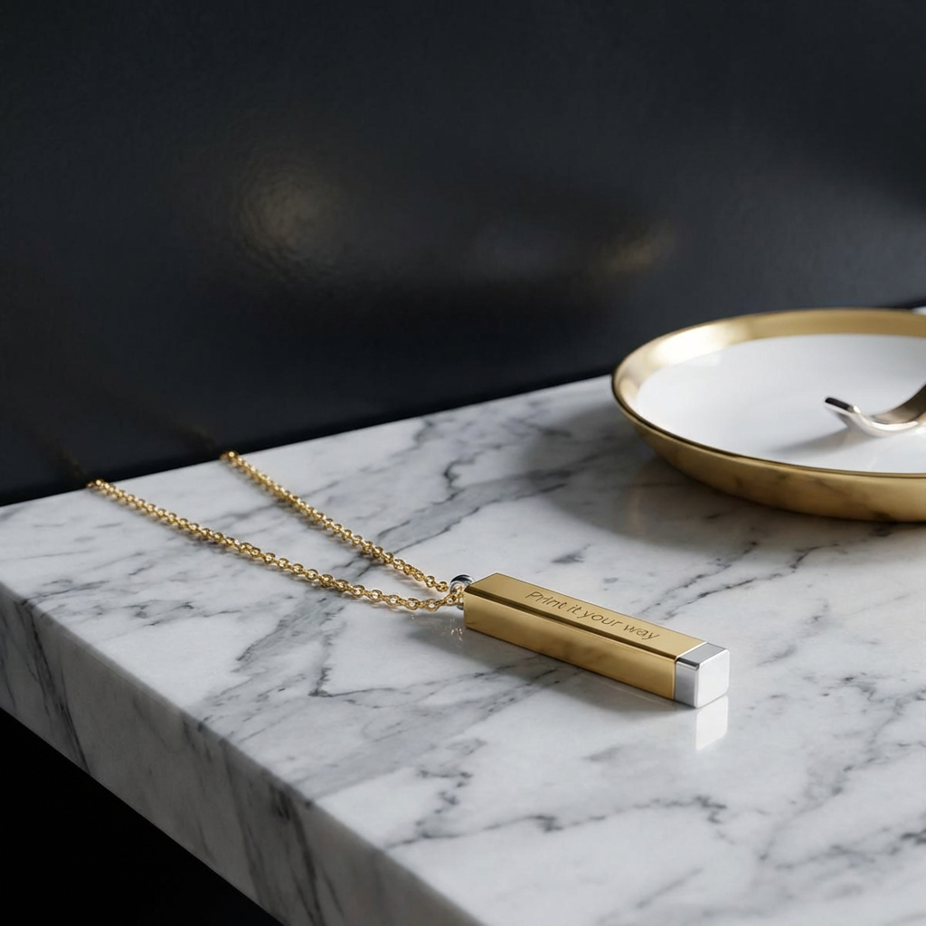 Personalize it! Hidden Message Sliding Bar Necklace