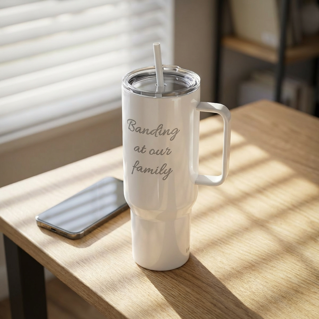 Personalize it! Engraved 40oz Insulated Tumbler – "Bad days are not failures" Travel Mug
