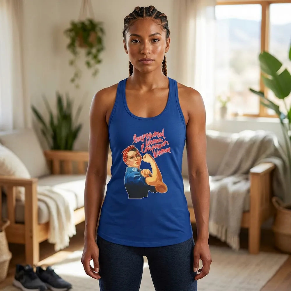 Personalize it! Women's Empowered Women Ideal Racerback Tank