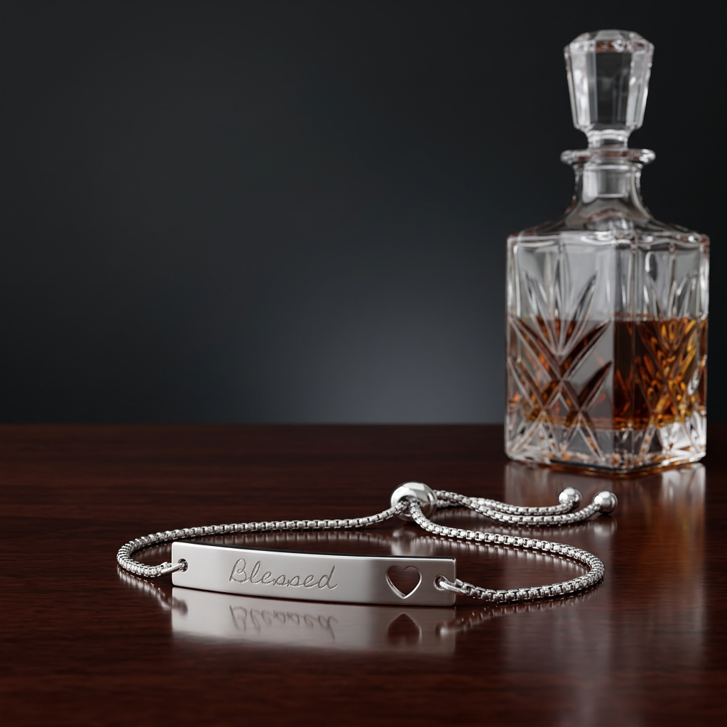 Personalize it! Engravable Heart Bar Bracelet