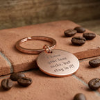 Personalize it! Round Stainless Steel Keychain