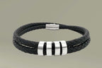 Personalize it! Engraved Leather Bead Bracelet