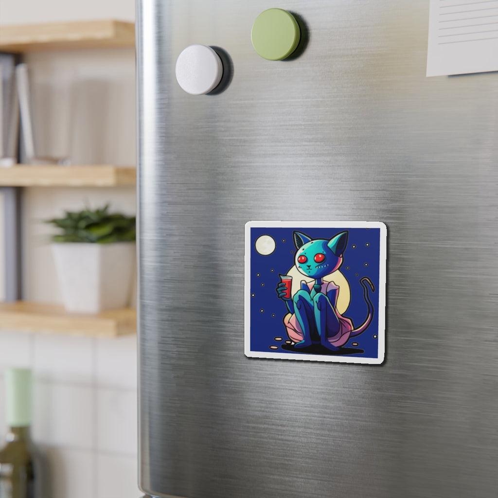 Alien Cat Die-Cut Magnet
