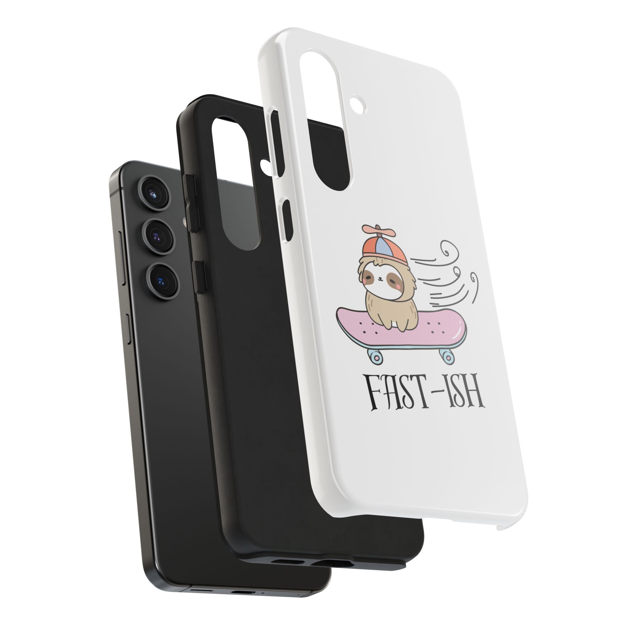 Phone Case — Cute Sloth on Skateboard "Fast-ish" Protective Tough Case