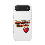 Certified 90s Kid Tough Phone Case — Retro Pixel Art Heart Protective Cover