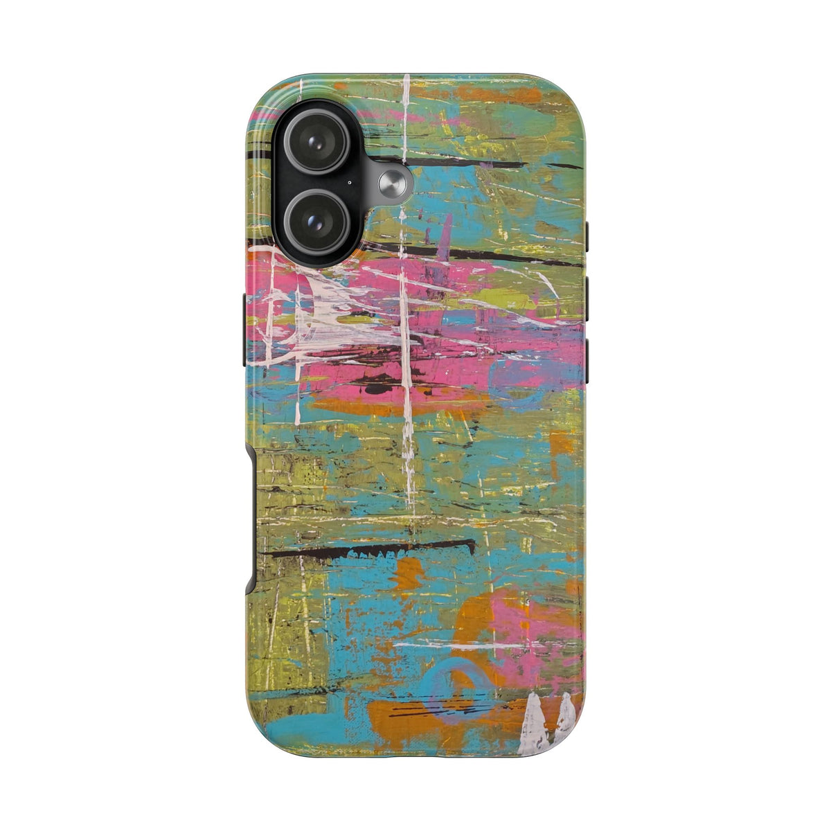 1980s Puke Tough Phone Case — Distressed Pastel Art Protective Cover