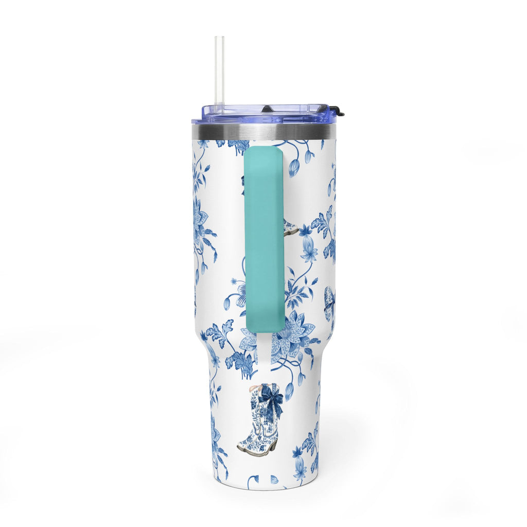 40oz Girly Western Floral Tumbler