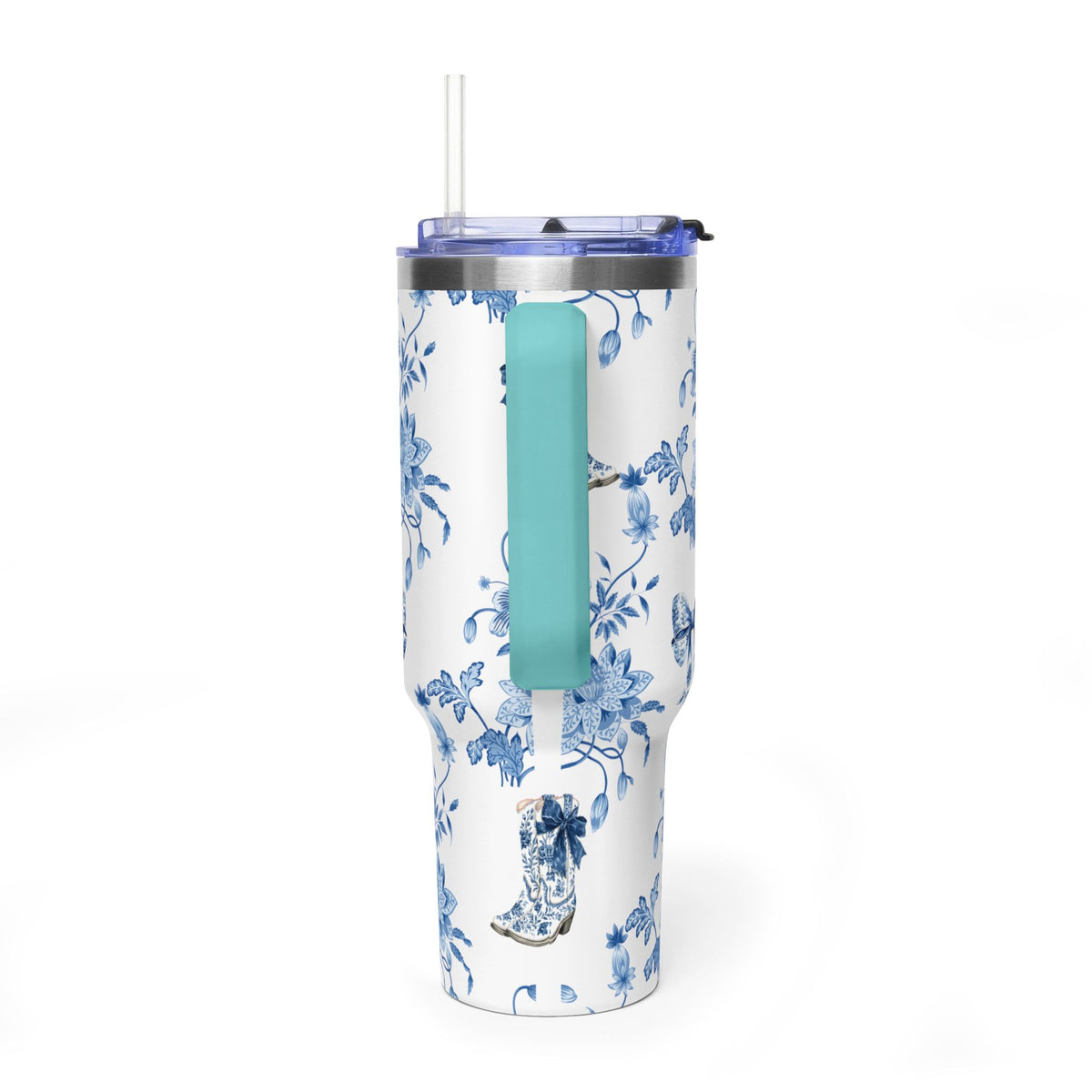 40oz Girly Western Floral Tumbler