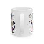 Alien Cat Ceramic Mug — Colorful Space Kitty Coffee Cup (11oz/15oz)