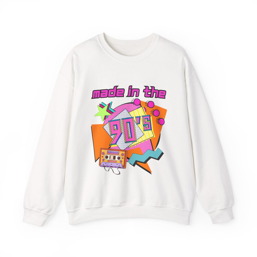 90s Retro Sweatshirt — "Made in the 90's" Vintage Cassette Crewneck