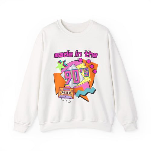 90s Retro Sweatshirt — "Made in the 90's" Vintage Cassette Crewneck