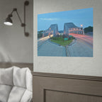 Twilight Bridge Rolled Poster — Long-Exposure Cityscape Wall Art