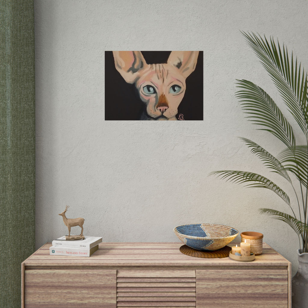 Sphynx Cat Art Poster — Rolled Fine Art Print