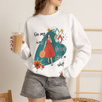 Crewneck Sweatshirt — "On My Way to Not Give a Shit" Retro Graphic