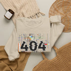 404 Not Found Crewneck Sweatshirt — Glitch Tech Graphic Pullover
