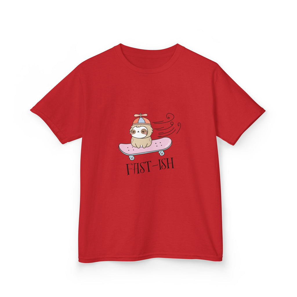 Youth 'Fast-ish' Sloth on Pink Board classic tee