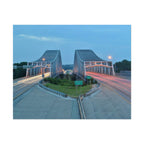 Twilight Bridge Rolled Poster — Long-Exposure Cityscape Wall Art