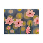 Backlit Flowers Poster — Rolled Wall Art with Bokeh Lights