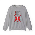 Emotional Support Human Sweatshirt – Medical Symbol “Do Not Touch” Crewneck