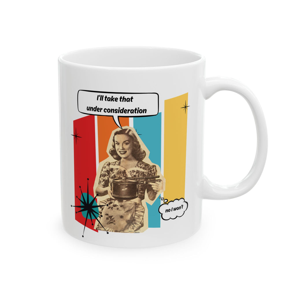Consideration Ceramic Mug, (11oz, 15oz)