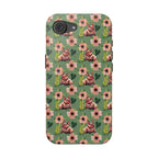 Floral Squonk Pattern Impact Phone Case — Protective iPhone Cover with Pink Flowers