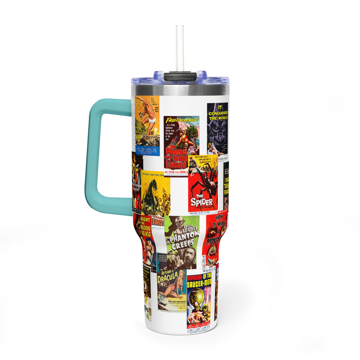 40oz B-Movies Retro Horror Poster Vacuum Tumbler
