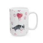 Corgi Balloon Paw Print Ceramic Coffee Cup (11oz, 15oz)
