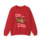 Crewneck Sweatshirt — "Ho's Before Bros" Food Pun Graphic