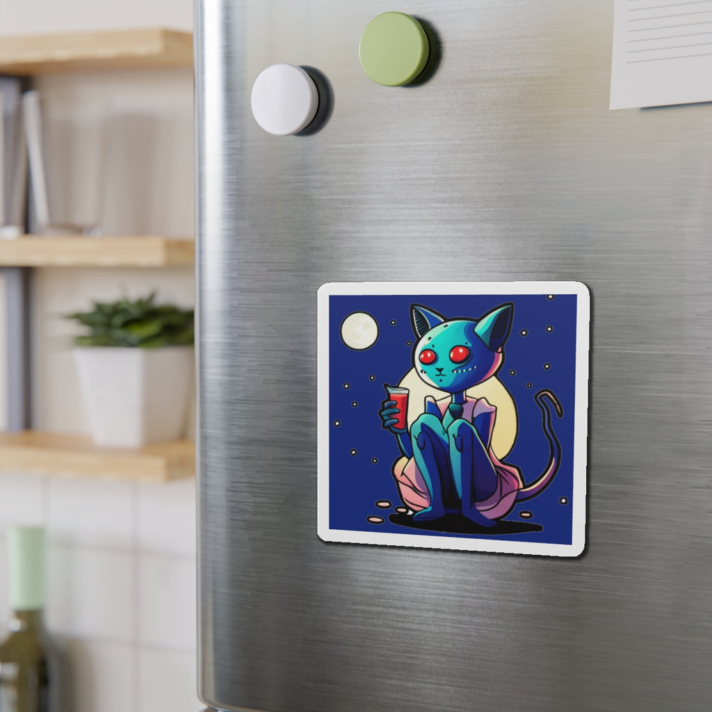 Alien Cat Die-Cut Magnet