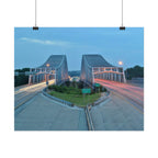 Twilight Bridge Rolled Poster — Long-Exposure Cityscape Wall Art