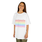 Youth Rainbow Dachshund Pattern Cute Dog Graphic Tee