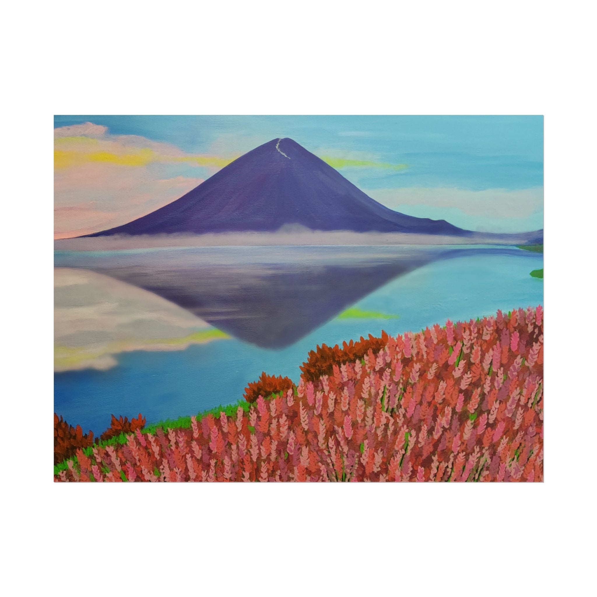 Rolled Poster — Serene Mountain Reflection Landscape Art Print