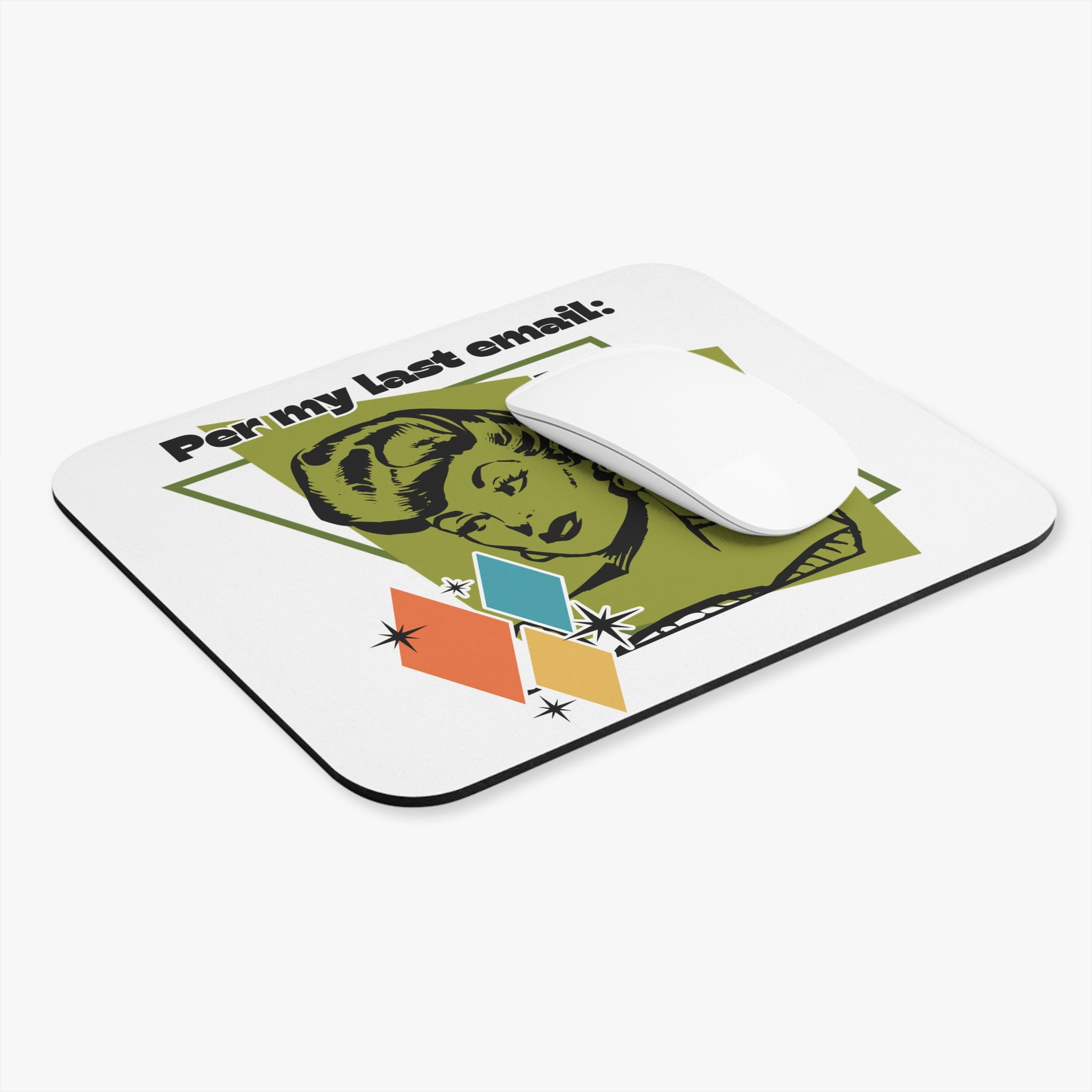 Retro 'Per My Last Email: No.' Mouse Pad