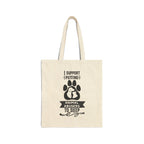 Tote Bag — "I Support Putting Animal Abusers to Sleep" Rescue Paw Canvas Tote