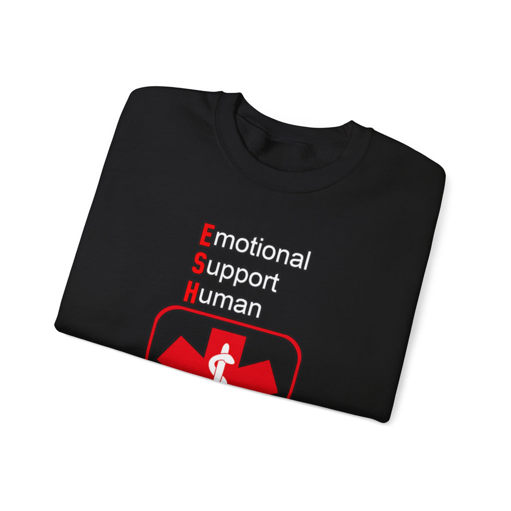 Emotional Support Human Sweatshirt – Medical Symbol “Do Not Touch” Crewneck
