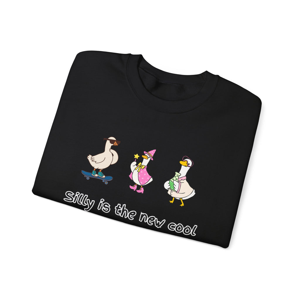 Silly Is The New Cool Sweatshirt — Cute Dancing Ducks Graphic Crewneck