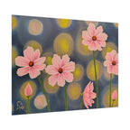 Backlit Flowers Poster — Rolled Wall Art with Bokeh Lights