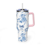 40oz Girly Western Floral Tumbler