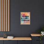 Personalize it! "My Worth is Not Conditional" Framed Matte Canvas Print Motivational Wall Art
