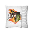 Funny 'It's Fine' Trash Panda Throw Pillowcase — Cute Raccoon In Flames Decorative Cushion Cover