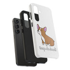 Cute Corgi “Boop-da-Snoot!” Tough Phone Case — Protective Dog Phone Cover