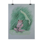 Whimsical Pink Frog Art Print for Nursery & Nature Lovers