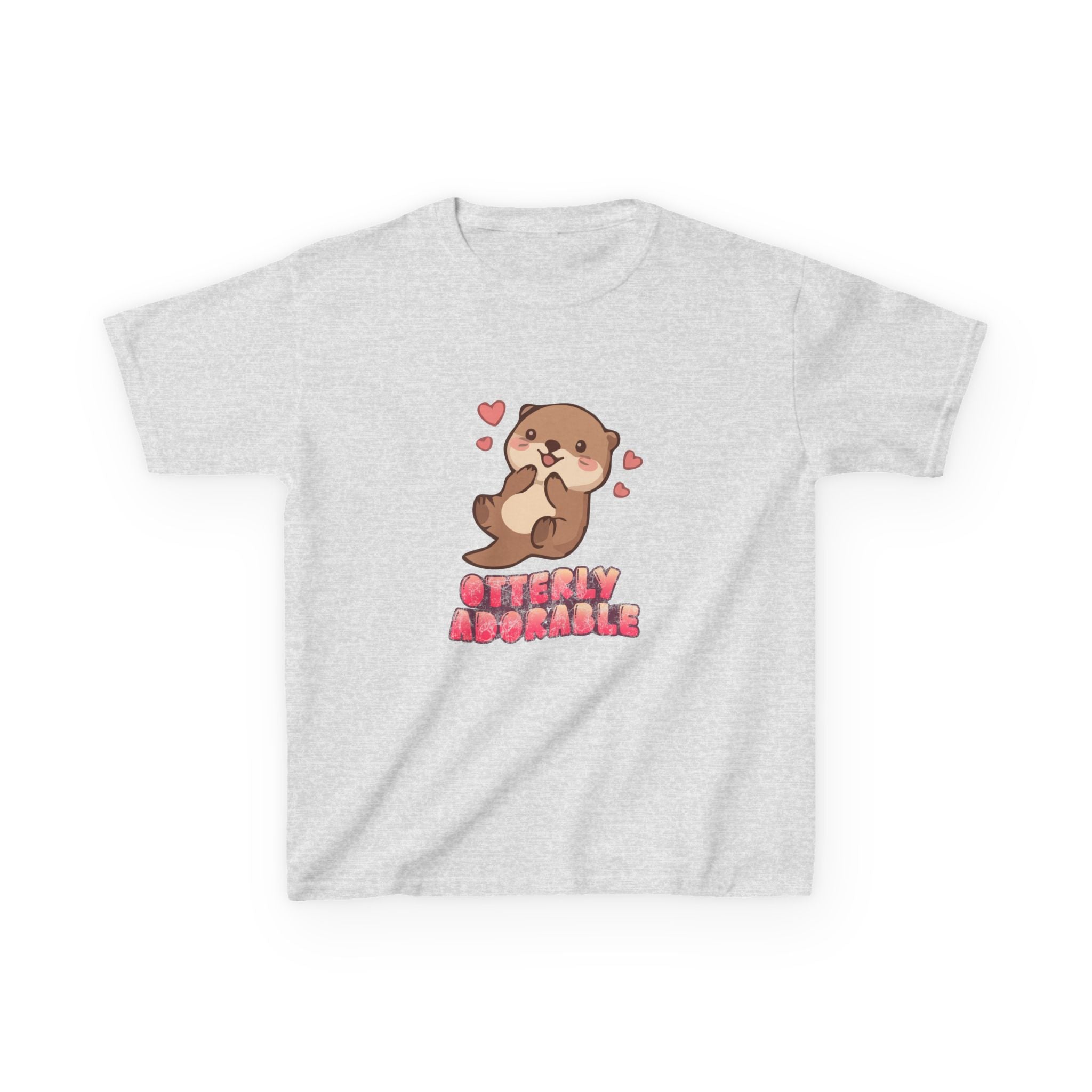 Kids Tee "Otterly Adorable" Heart Graphic Tee