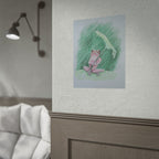 Whimsical Pink Frog Art Print for Nursery & Nature Lovers