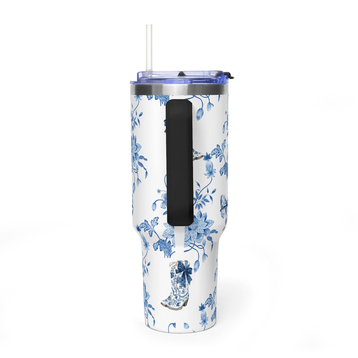 40oz Girly Western Floral Tumbler