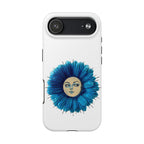 Tough Phone Case — Blue flower Face Protective Phone Cover